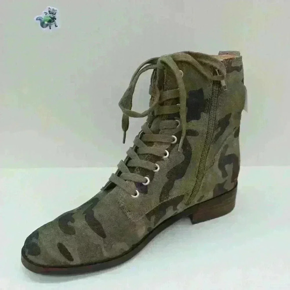 Lucky Brand Women's LK-Hestawn Camo Print Combat Boots Size US 6.5 M - Picture 4 of 11